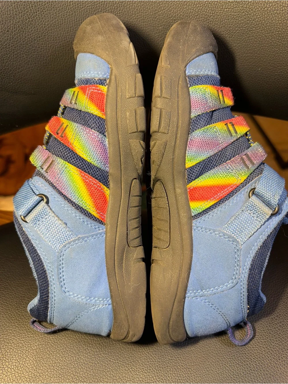 Keen Kids Light Blue Sneakers with Rainbow Accents